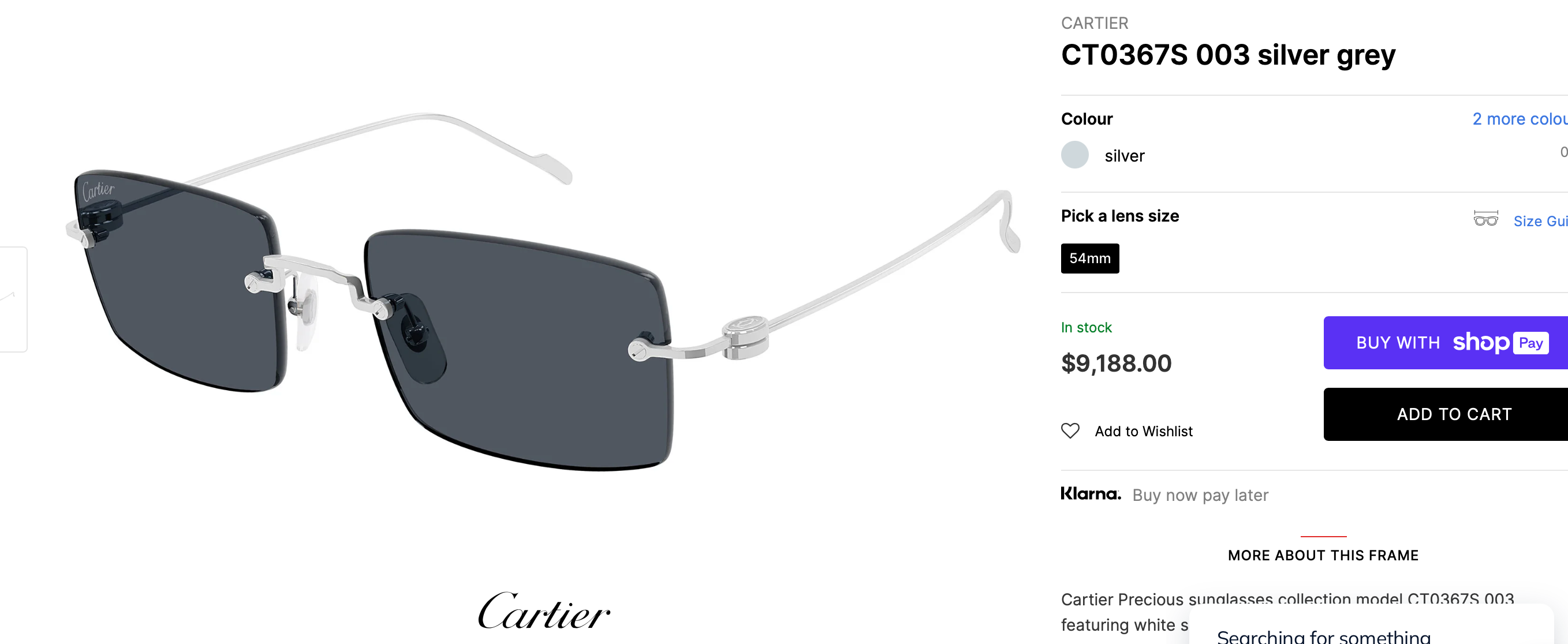 Cartier CT0367S 002 54 - Gold-Silver Unisex Sunglasses Precious 🐆 $11.000