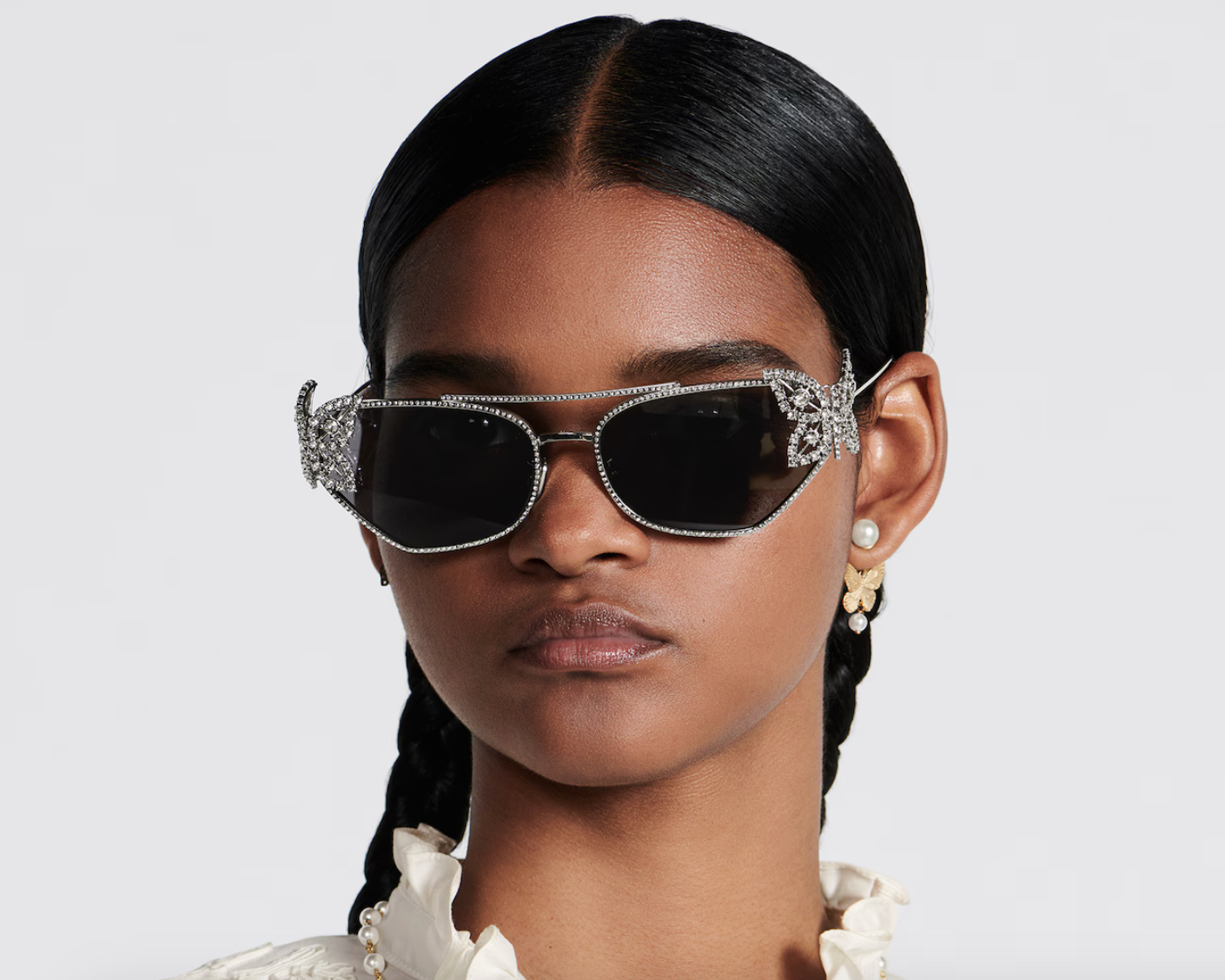 '- DIOR DiorFantastica B1U Butterfly Sunglasses with Swarovski® Crystals 💎